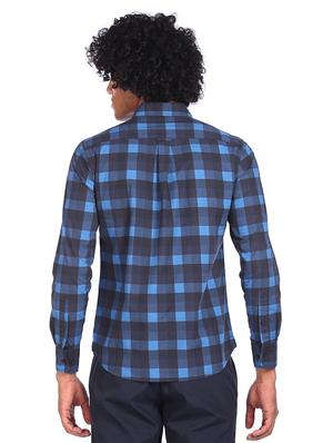 blue checked casual shirt - 18075353 - Standard Image - 3