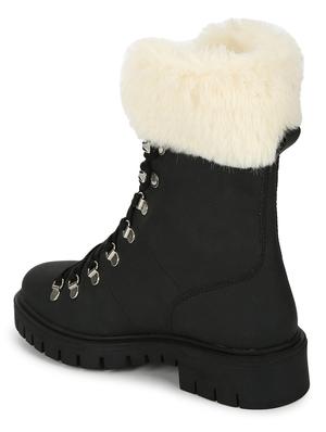black nubuck leather ankle boots - 18075989 - Standard Image - 3
