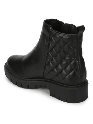 black pu ankle boots - 18075991 - Standard Image - 3
