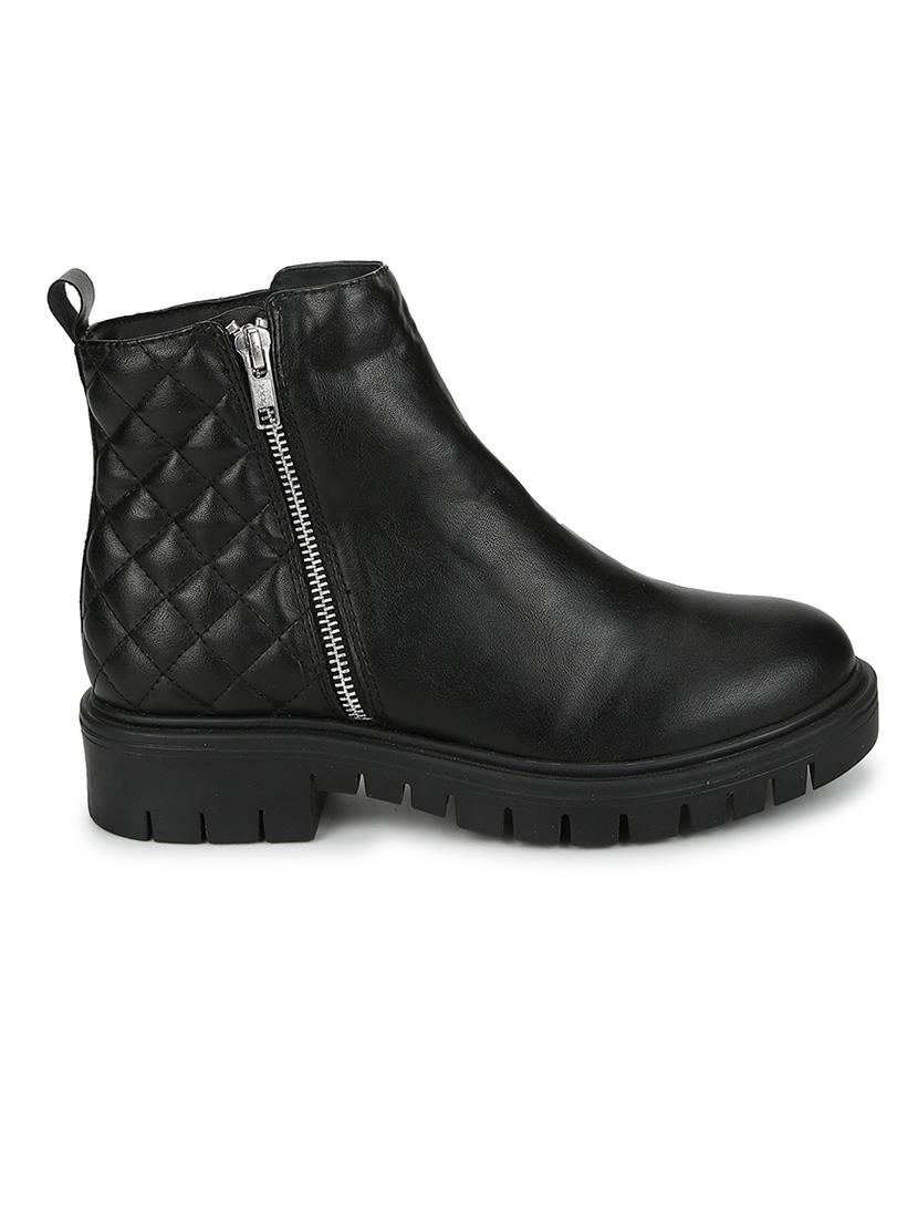 black pu ankle boots - 18075991 - Zoom Image - 2