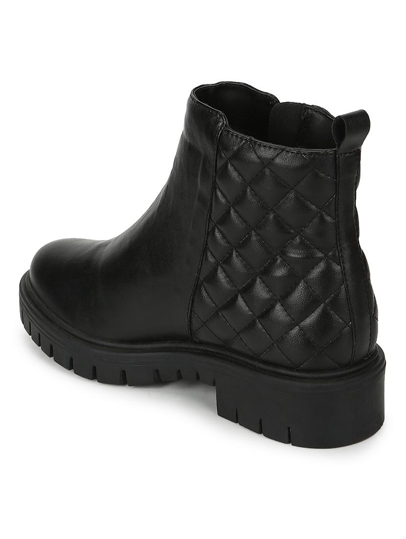 black pu ankle boots - 18075991 - Zoom Image - 3