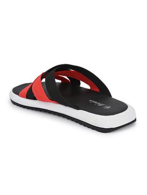black fabric slip on slippers - 18076181 - Standard Image - 3