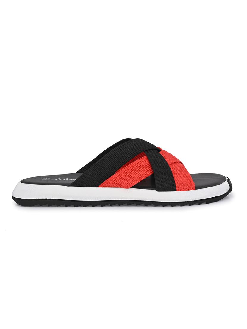 black fabric slip on slippers - 18076181 - Zoom Image - 2