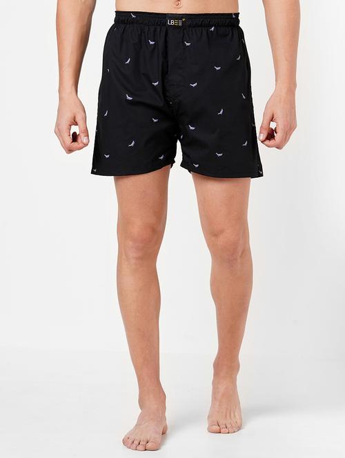 black printed boxer - 18076293 - Standard Image - 1