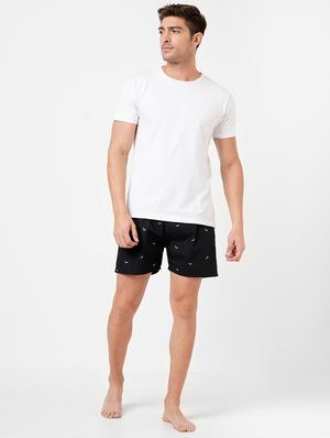 black printed boxer - 18076293 - Standard Image - 4