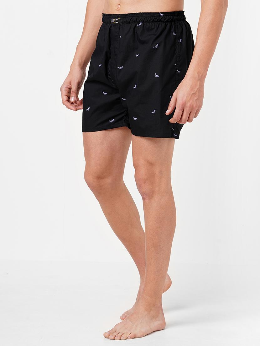 black printed boxer - 18076293 - Zoom Image - 2