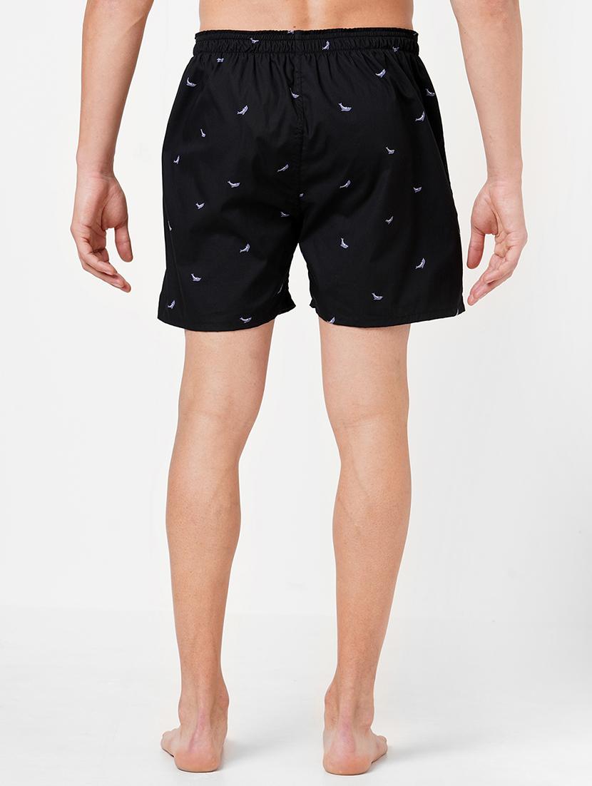 black printed boxer - 18076293 - Zoom Image - 3