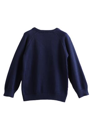 navy blue self design sweater - 18076360 - Standard Image - 2
