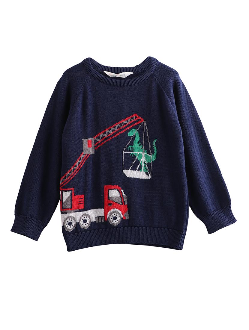 navy blue self design sweater - 18076360 - Zoom Image - 1