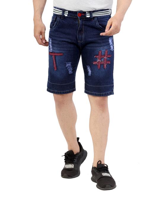 men's casual denim shorts regular fit - 18076438 - Standard Image - 1
