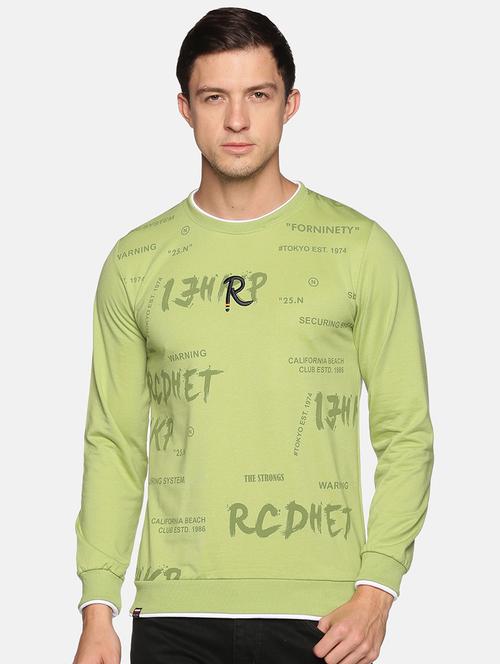 green chest printed sweatshirt - 18077170 - Standard Image - 1