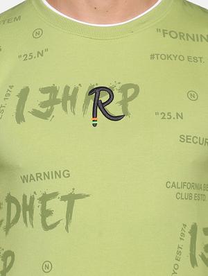 green chest printed sweatshirt - 18077170 - Standard Image - 5