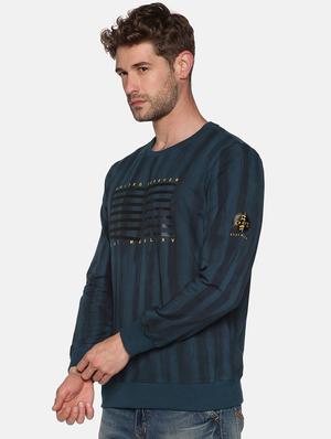 dark blue printed sweatshirt - 18077194 - Standard Image - 2