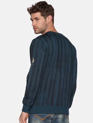 dark blue printed sweatshirt - 18077194 - Standard Image - 3