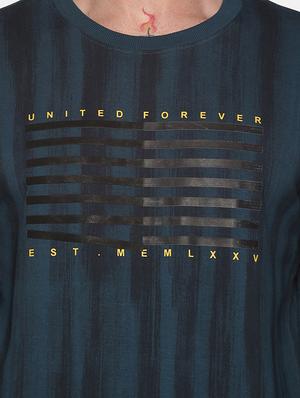 dark blue printed sweatshirt - 18077194 - Standard Image - 5