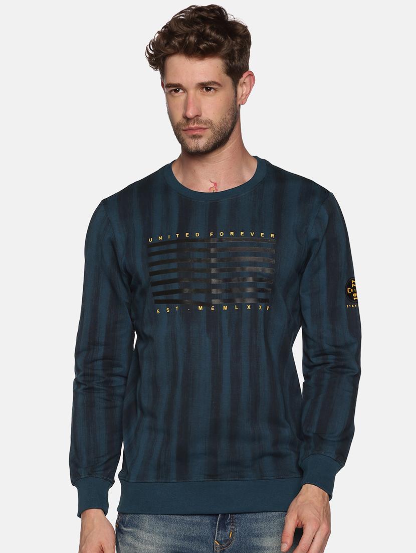 dark blue printed sweatshirt - 18077194 - Zoom Image - 1