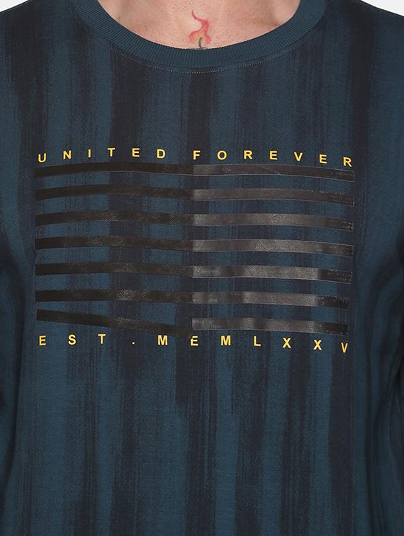 dark blue printed sweatshirt - 18077194 - Zoom Image - 5