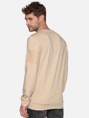 beige chest printed sweatshirt - 18077200 - Standard Image - 3