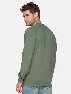 taupe green solid sweatshirt - 18077205 - Standard Image - 3