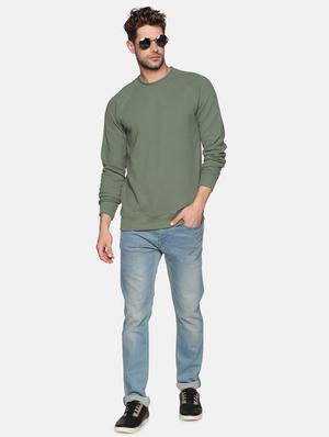 taupe green solid sweatshirt - 18077205 - Standard Image - 4