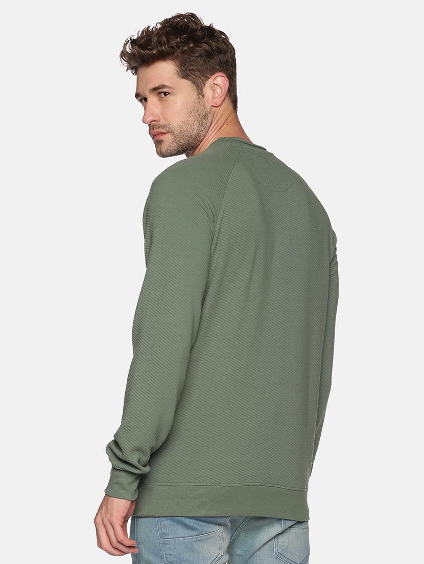 taupe green solid sweatshirt - 18077205 - Zoom Image - 3