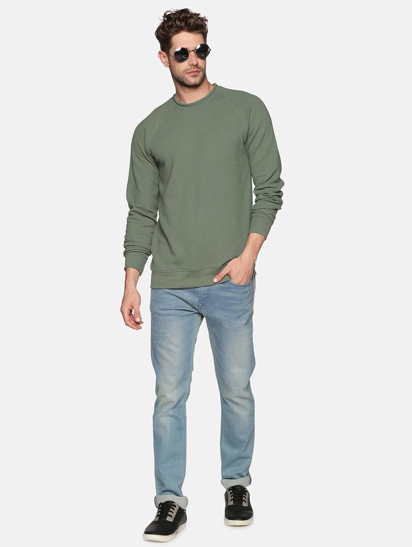 taupe green solid sweatshirt - 18077205 - Zoom Image - 4