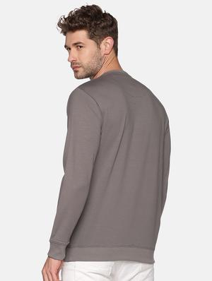 taupe chest printed sweatshirt - 18077238 - Standard Image - 3