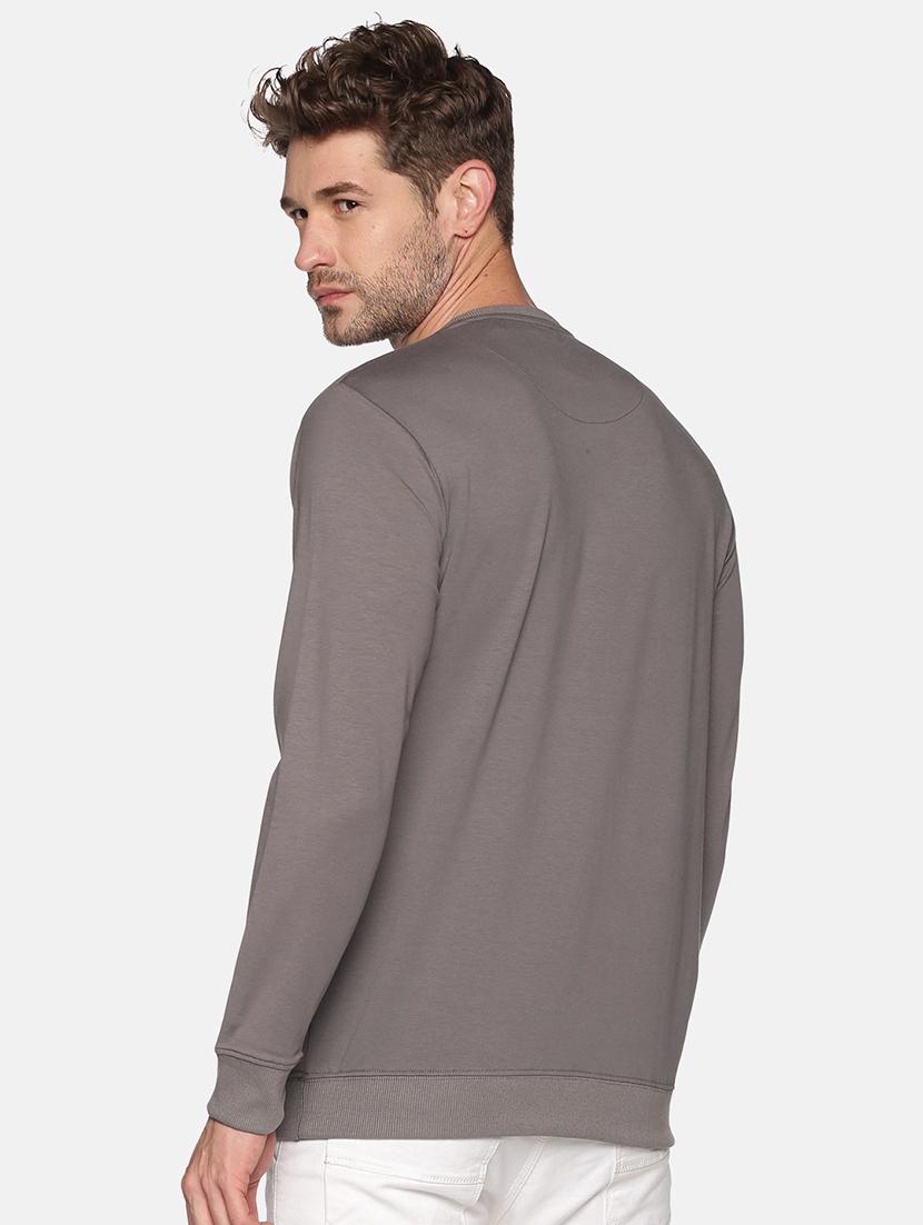 taupe chest printed sweatshirt - 18077238 - Zoom Image - 3