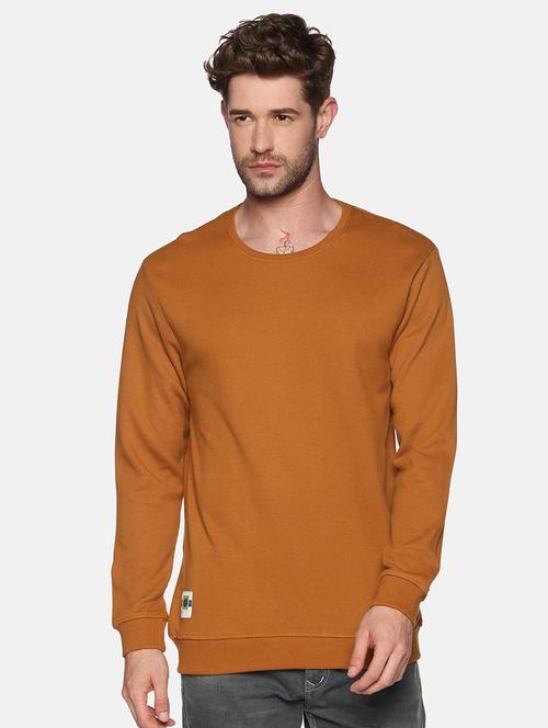 mustard solid sweatshirt - 18077258 - Standard Image - 1
