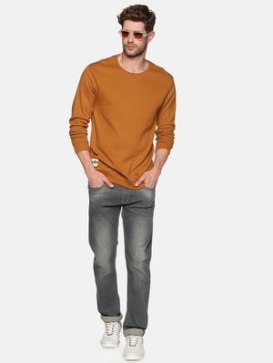 mustard solid sweatshirt - 18077258 - Standard Image - 4