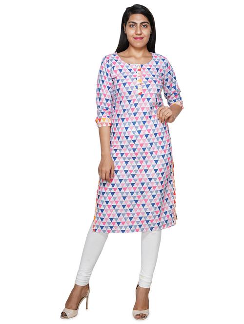 multi colored straight kurta - 18079407 - Standard Image - 1