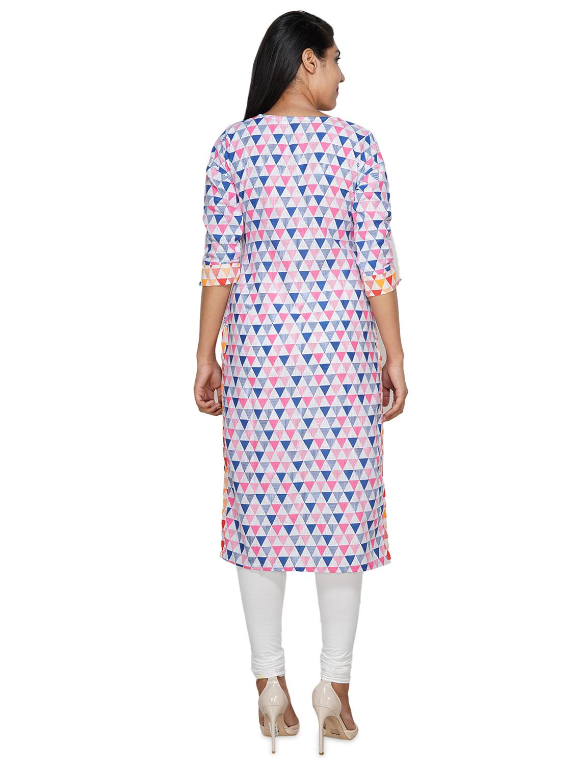 multi colored straight kurta - 18079407 - Zoom Image - 3