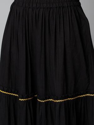 black rayon skirt top set - 18079726 - Standard Image - 5
