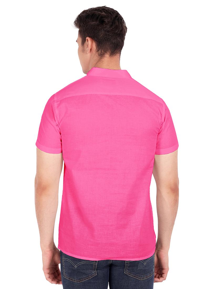 pink solid short kurta - 18079869 - Zoom Image - 3