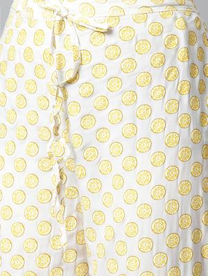 yellow rayon kurta pant set - 18080019 - Standard Image - 5