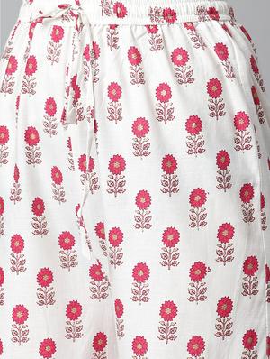 pink cotton kurta sharara set - 18080037 - Standard Image - 4