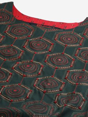 green rayon kurta sharara set - 18080087 - Standard Image - 4