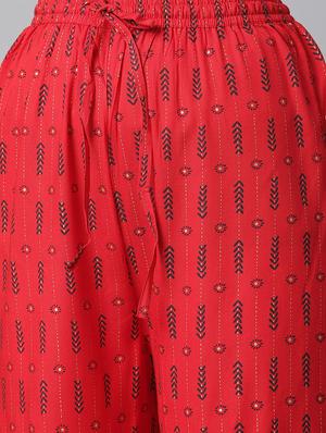 green rayon kurta sharara set - 18080087 - Standard Image - 5