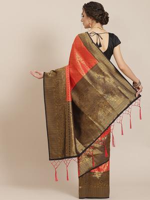 zari work kanjivaram saree with blouse - 18080858 - Standard Image - 2