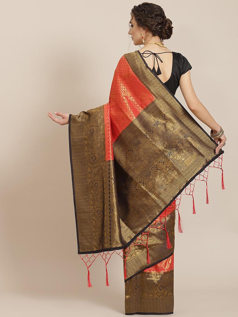 zari work kanjivaram saree with blouse - 18080858 - Zoom Image - 2