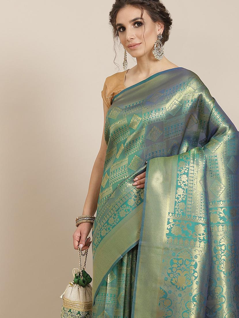 zari work kanjivaram saree with blouse - 18080879 - Zoom Image - 3