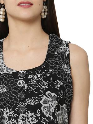 multi colored georgette maxi dress - 18080934 - Standard Image - 4