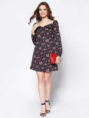sweetheart neck floral a-line dress - 18081112 - Standard Image - 4