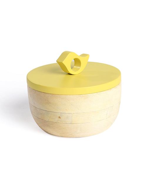 fireflies wood container artisan crafted handcrafted sustainable wooden container (pack of 1, yellow) - 18082060 - Standard Image - 1