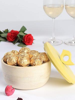 fireflies wood container artisan crafted handcrafted sustainable wooden container (pack of 1, yellow) - 18082060 - Standard Image - 2