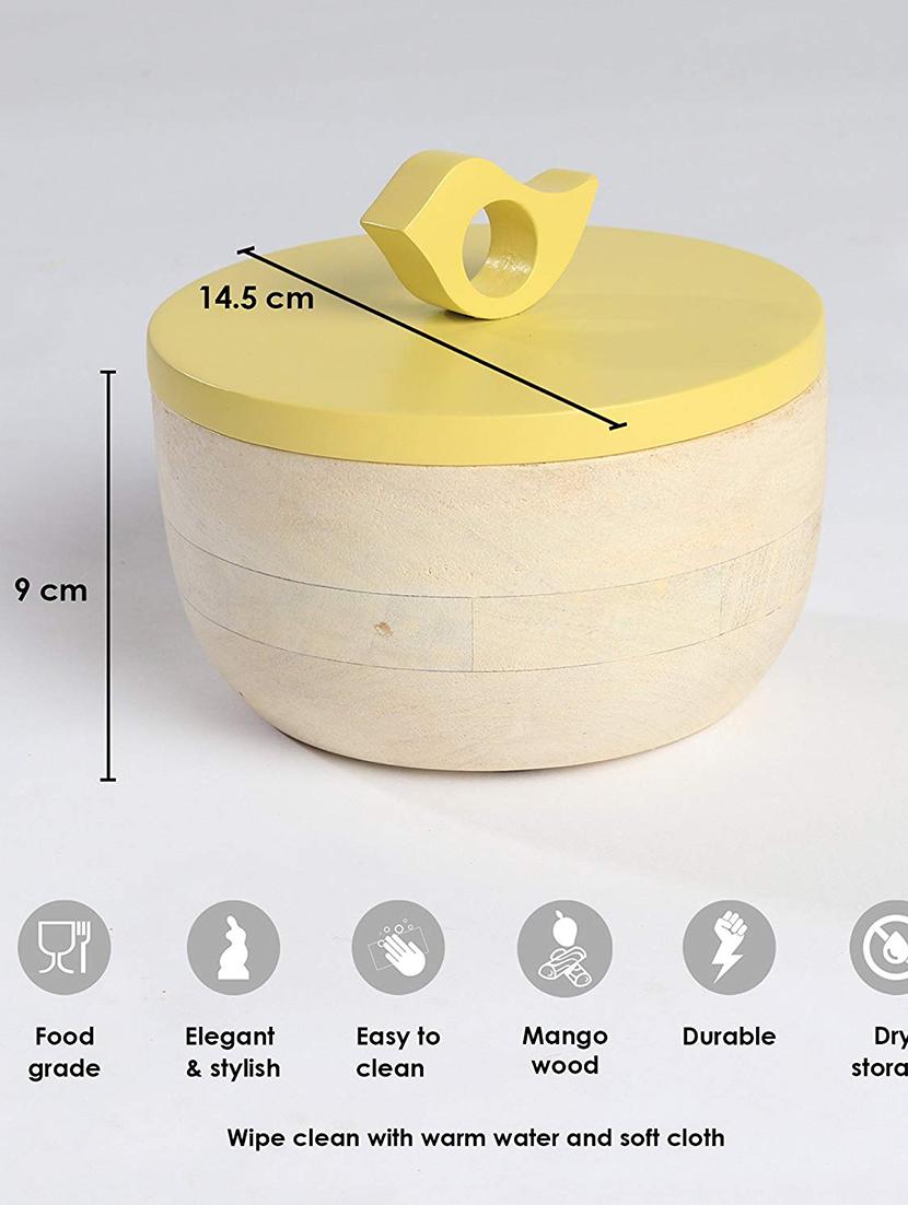 fireflies wood container artisan crafted handcrafted sustainable wooden container (pack of 1, yellow) - 18082060 - Zoom Image - 3