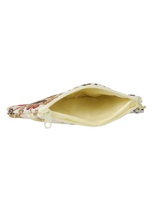 white cotton polyester blend regular clutch - 18082815 - Standard Image - 3