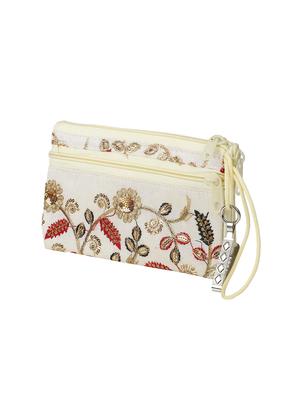 white cotton polyester blend regular clutch - 18082815 - Standard Image - 5