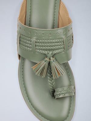 gold one toe sandal - 18083637 - Standard Image - 6