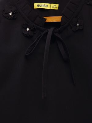 black solid regular top - 18083884 - Standard Image - 4